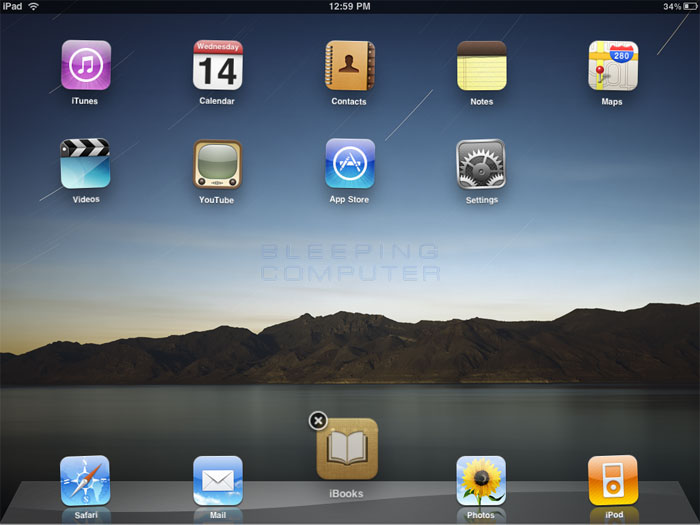 Add an app to the dock on the iPad